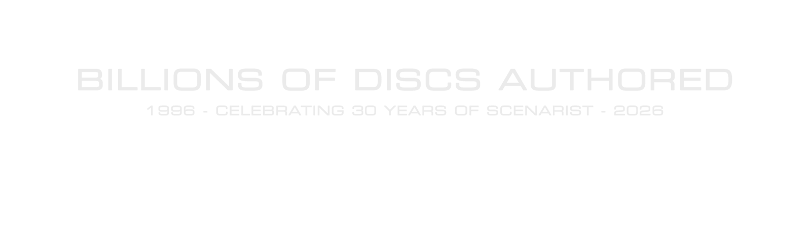 Celebrating 30 years of Scenarist — the world standard in professional disc authoring