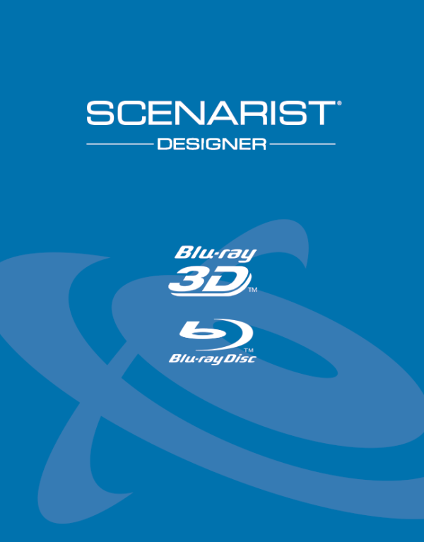 Scenarist Designer product artwork with Blu-ray 3D and Blu-ray Disc marks