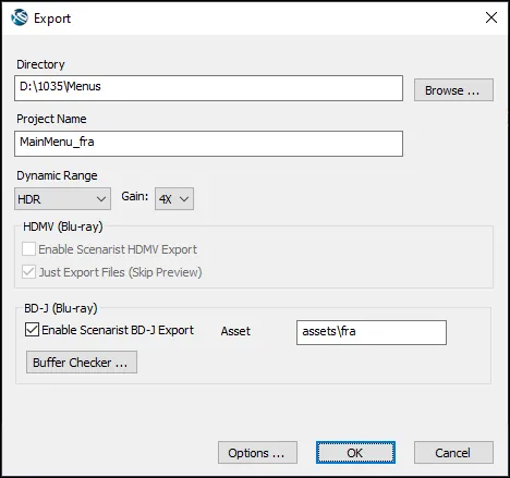 Scenarist Designer interface