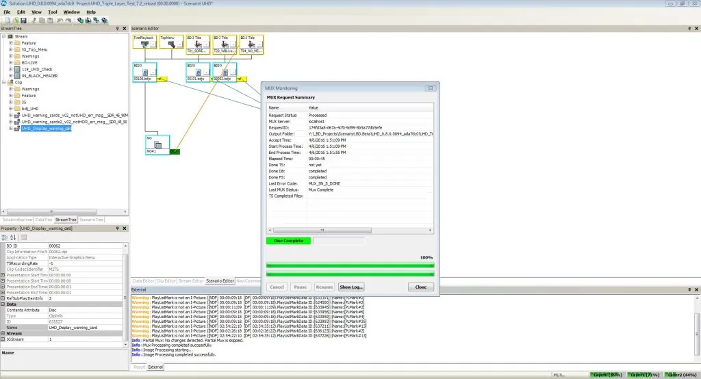Scenarist UHD interface